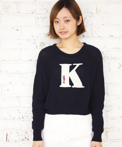 Kastane（カスタネ）の「【Kastane】アニバーサリーニットプルオーバー（ニット/セーター・レディース・オフホワイト/ネイビー/ピンク・FREE）」の9枚目の写真