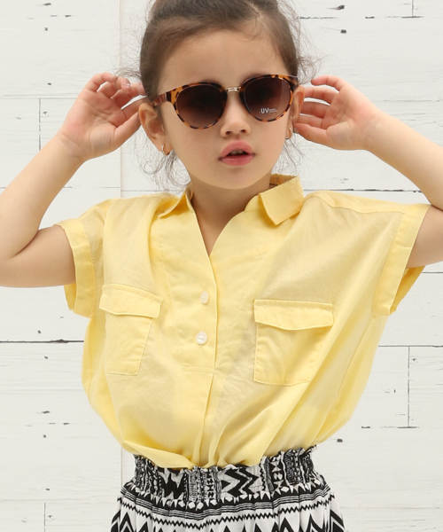 BAYFLOW（ベイフロー）の「[KIDS]スキッパー半袖シャツ（シャツ/ブラウス・キッズ・ホワイト/イエロー/ブルー・SMALL/MEDIUM/LARGE/X-LARGE/XX-LARGE）」の3枚目の写真