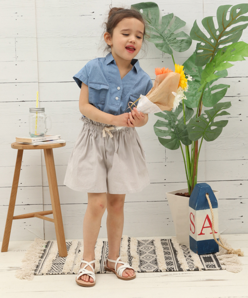 BAYFLOW（ベイフロー）の「[KIDS]スキッパー半袖シャツ（シャツ/ブラウス・キッズ・ホワイト/イエロー/ブルー・SMALL/MEDIUM/LARGE/X-LARGE/XX-LARGE）」の6枚目の写真