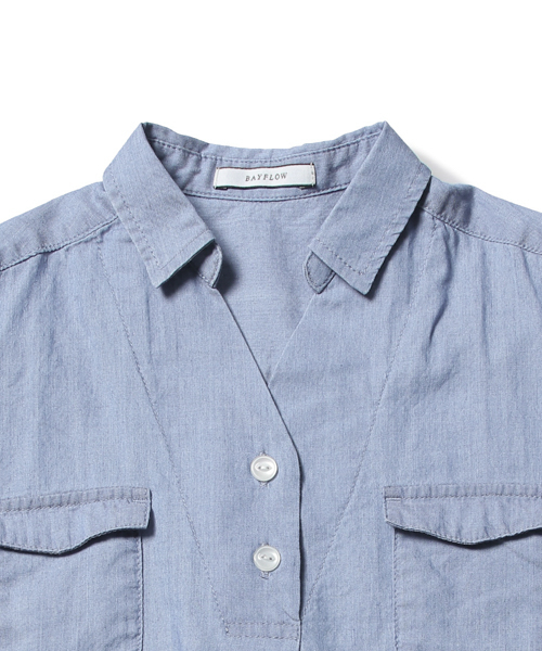 BAYFLOW（ベイフロー）の「[KIDS]スキッパー半袖シャツ（シャツ/ブラウス・キッズ・ホワイト/イエロー/ブルー・SMALL/MEDIUM/LARGE/X-LARGE/XX-LARGE）」の14枚目の写真