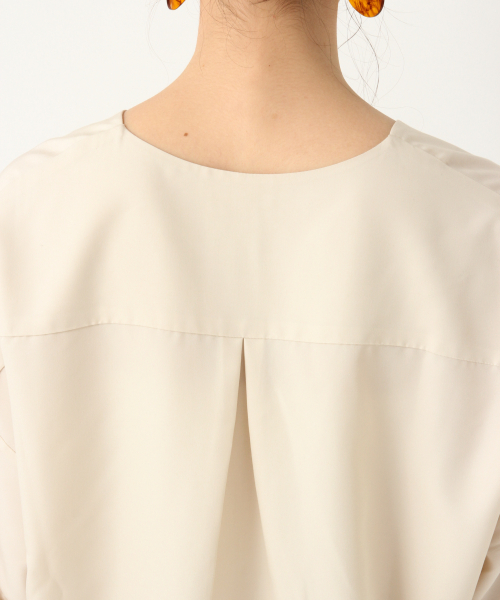 GLOBAL WORK（グローバルワーク）の「ダブルポケットブラウス/844679（シャツ/ブラウス・レディース・ベージュ/オフホワイト/グリーン系その他7・LARGE/MEDIUM）」の13枚目の写真