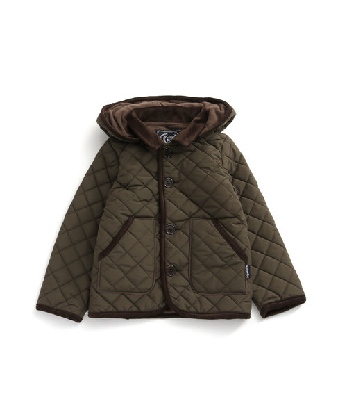 MAKE YOUR DAY（メイクユアデイ）の「【リンクコーデ】裏フリースキルティングブルゾン■80～140cm（ブルゾン・キッズ・ブラウン/カーキ/グリーン/マスタード/ワインレッド・90/100/110/120/80/130/140）」の3枚目の写真