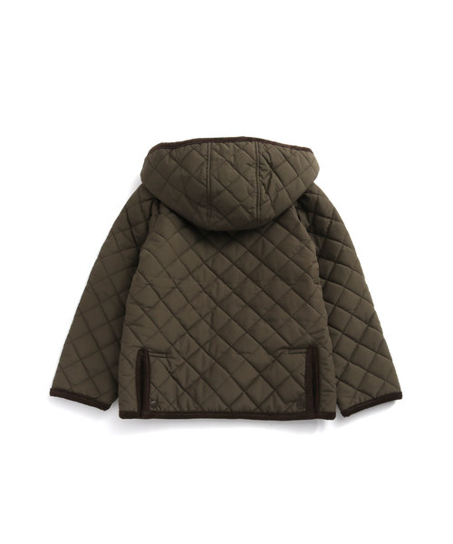 MAKE YOUR DAY（メイクユアデイ）の「【リンクコーデ】裏フリースキルティングブルゾン■80～140cm（ブルゾン・キッズ・ブラウン/カーキ/グリーン/マスタード/ワインレッド・90/100/110/120/80/130/140）」の7枚目の写真