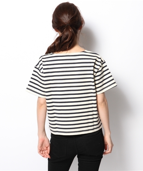 B:MING by BEAMS（ビーミングバイビームス）の「○ビーミング by ビームス / ボーダー半袖プルオーバー（Tシャツ/カットソー・レディース・オフホワイト/ワイン/ネイビー・ONE SIZE）」の6枚目の写真