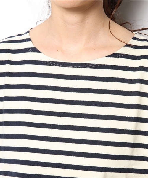 B:MING by BEAMS（ビーミングバイビームス）の「○ビーミング by ビームス / ボーダー半袖プルオーバー（Tシャツ/カットソー・レディース・オフホワイト/ワイン/ネイビー・ONE SIZE）」の8枚目の写真