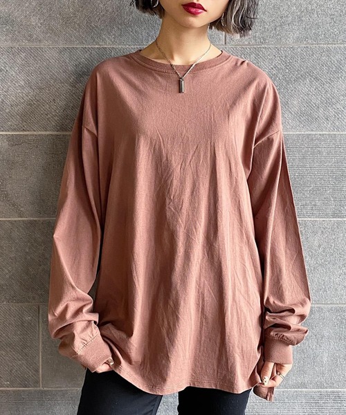 PAGEBOY(ページボーイ)の「BASICロンT(Tシャツ/カットソー・レディース・ホワイト/ブラック/ダークブラウン/ベージュ/グレイッシュベージュ/レモンイエロー・FREE)」の3枚目の写真