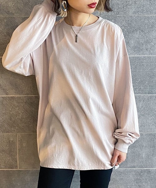 PAGEBOY(ページボーイ)の「BASICロンT(Tシャツ/カットソー・レディース・ホワイト/ブラック/ダークブラウン/ベージュ/グレイッシュベージュ/レモンイエロー・FREE)」の5枚目の写真