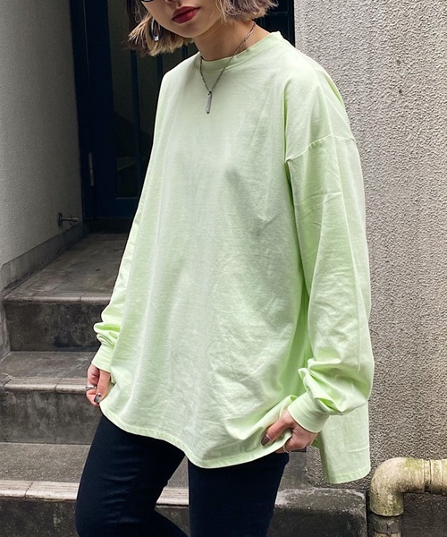 PAGEBOY(ページボーイ)の「BASICロンT(Tシャツ/カットソー・レディース・ホワイト/ブラック/ダークブラウン/ベージュ/グレイッシュベージュ/レモンイエロー・FREE)」の6枚目の写真