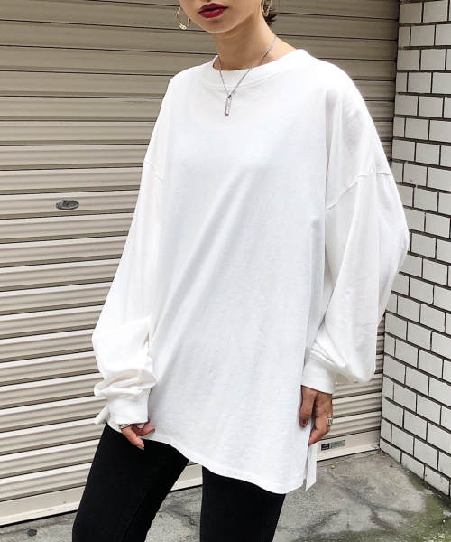 PAGEBOY(ページボーイ)の「BASICロンT(Tシャツ/カットソー・レディース・ホワイト/ブラック/ダークブラウン/ベージュ/グレイッシュベージュ/レモンイエロー・FREE)」の17枚目の写真