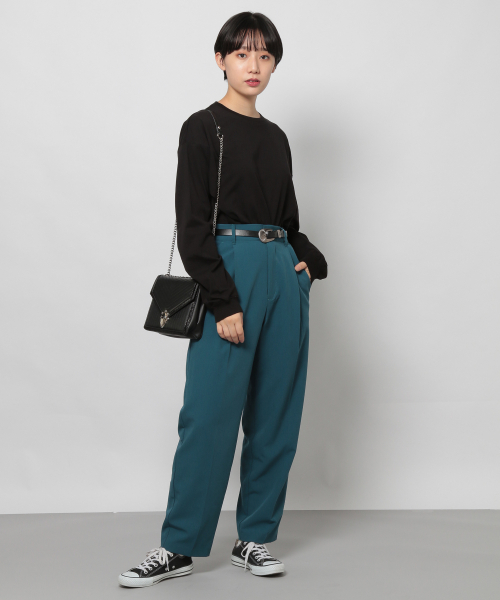 PAGEBOY(ページボーイ)の「BASICロンT(Tシャツ/カットソー・レディース・ホワイト/ブラック/ダークブラウン/ベージュ/グレイッシュベージュ/レモンイエロー・FREE)」の13枚目の写真