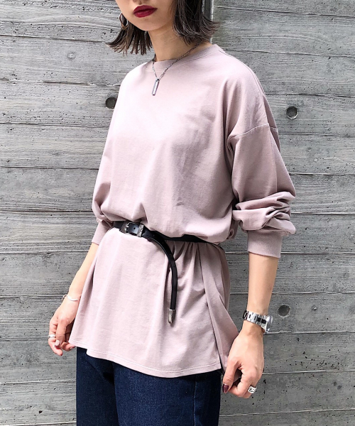 PAGEBOY(ページボーイ)の「BASICロンT(Tシャツ/カットソー・レディース・ホワイト/ブラック/ダークブラウン/ベージュ/グレイッシュベージュ/レモンイエロー・FREE)」の22枚目の写真