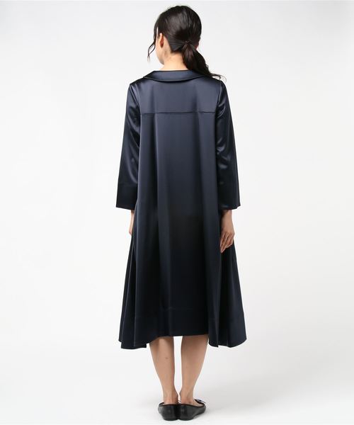 ESTNATION エストネーション 洗える ボウタイサテンワンピース Mサイズ ESTNATION エストネーション 洗える ボウタイサテンワンピース M