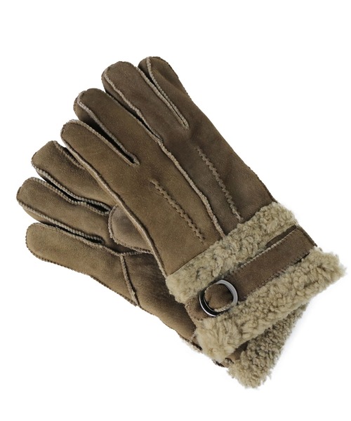sankyo shokai（サンキョウショウカイ）の「ムートンファー手袋（手袋・レディース・グレイッシュベージュ/キャメル/ブルー/ブラック/モカ/ワイン/ライトベージュ/ウッド/ライラック/ピンク/ブラウン/グレー・FREE）」の15枚目の写真