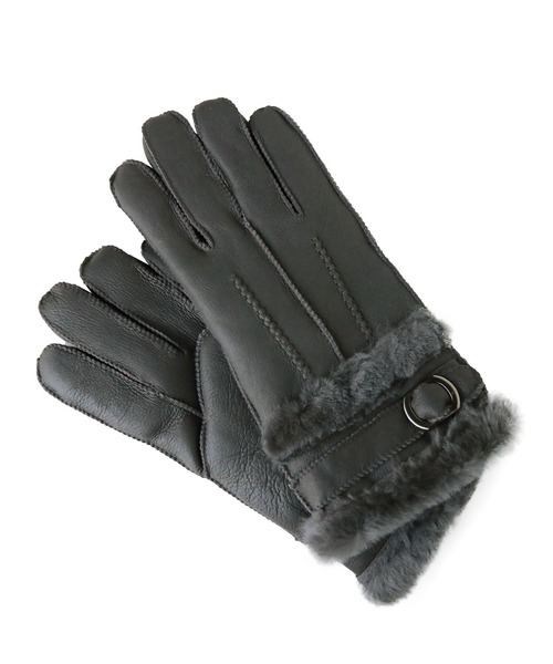 sankyo shokai（サンキョウショウカイ）の「ムートンファー手袋（手袋・レディース・グレイッシュベージュ/キャメル/ブルー/ブラック/モカ/ワイン/ライトベージュ/ウッド/ライラック/ピンク/ブラウン/グレー・FREE）」の14枚目の写真