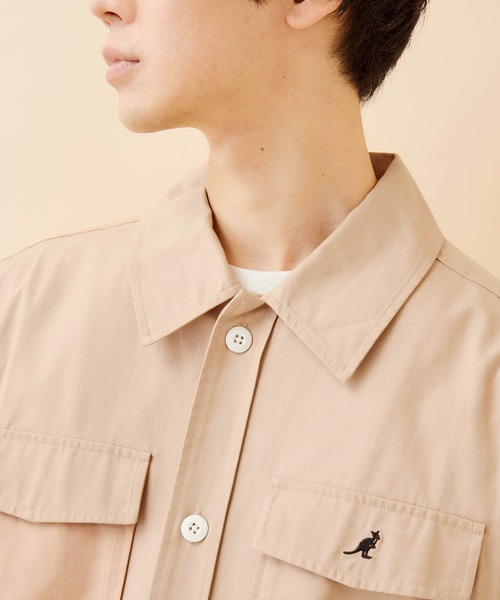 KANGOL（カンゴール）の「KANGOL/カンゴール 別注 オーバーサイズ ツイル CPO シャツ シャツジャケット/レギュラカラーシャツ（シャツ/ブラウス・メンズ・ブラック/ベージュ/オフホワイト/グリーン系その他/ベージュ系その他/グレー・S/M/L）」の21枚目の写真