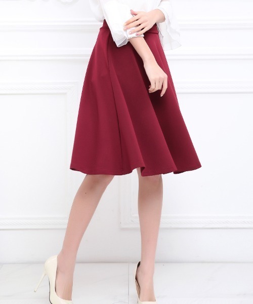 Coo+i(クーイ)の「フレアスカート(スカート・レディース・ホワイト/ライトブルー/ブラック/ベージュ/ネイビー/カーキ/ピンク/イエロー/ブルー/マスタード/ラベンダー/キャメル/ピンク系その他/ワイン/グレー・M/L)」の15枚目の写真