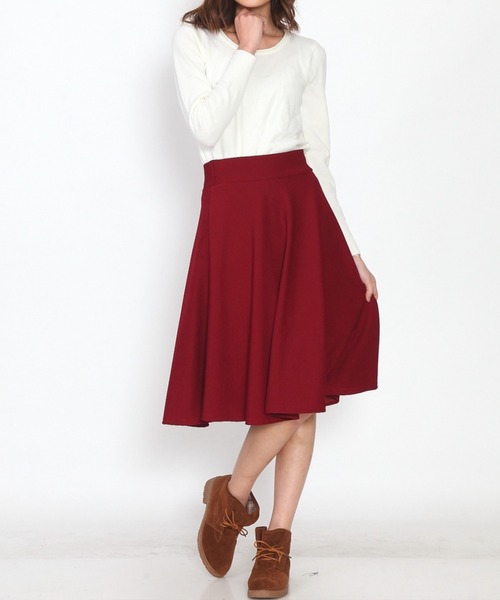 Coo+i(クーイ)の「フレアスカート(スカート・レディース・ホワイト/ライトブルー/ブラック/ベージュ/ネイビー/カーキ/ピンク/イエロー/ブルー/マスタード/ラベンダー/キャメル/ピンク系その他/ワイン/グレー・M/L)」の20枚目の写真