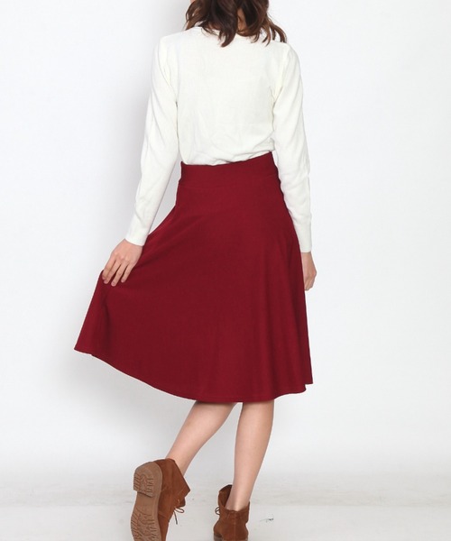 Coo+i(クーイ)の「フレアスカート(スカート・レディース・ホワイト/ライトブルー/ブラック/ベージュ/ネイビー/カーキ/ピンク/イエロー/ブルー/マスタード/ラベンダー/キャメル/ピンク系その他/ワイン/グレー・M/L)」の22枚目の写真