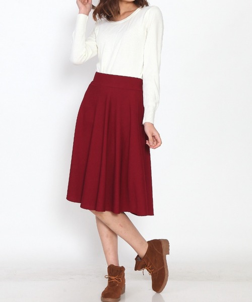 Coo+i(クーイ)の「フレアスカート(スカート・レディース・ホワイト/ライトブルー/ブラック/ベージュ/ネイビー/カーキ/ピンク/イエロー/ブルー/マスタード/ラベンダー/キャメル/ピンク系その他/ワイン/グレー・M/L)」の21枚目の写真