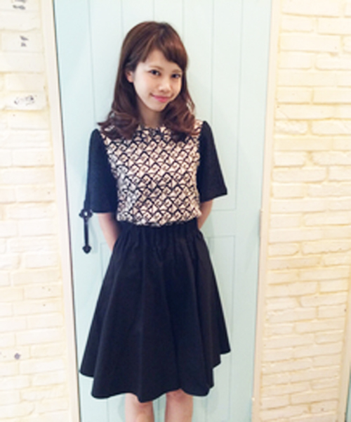 Kastane（カスタネ）の「【Kastane】Wタックスカート（スカート・レディース・ブラック/ベージュ/カーキ/その他1/その他・FREE）」の2枚目の写真