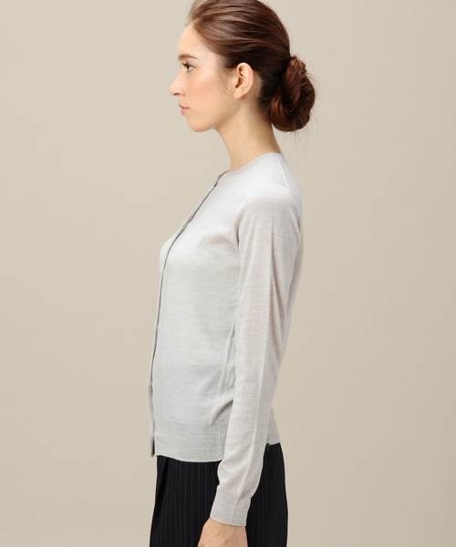 BEAUTY&YOUTH UNITED ARROWS（ビューティーアンドユースユナイテッドアローズ）の「BYTF ビジューボタンカーディガン　◆（カーディガン/ボレロ・レディース・ライトグレー/ベージュ/ネイビー・フリー）」の8枚目の写真