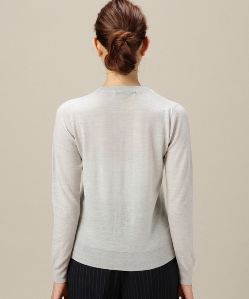 BEAUTY&YOUTH UNITED ARROWS（ビューティーアンドユースユナイテッドアローズ）の「BYTF ビジューボタンカーディガン　◆（カーディガン/ボレロ・レディース・ライトグレー/ベージュ/ネイビー・フリー）」の9枚目の写真