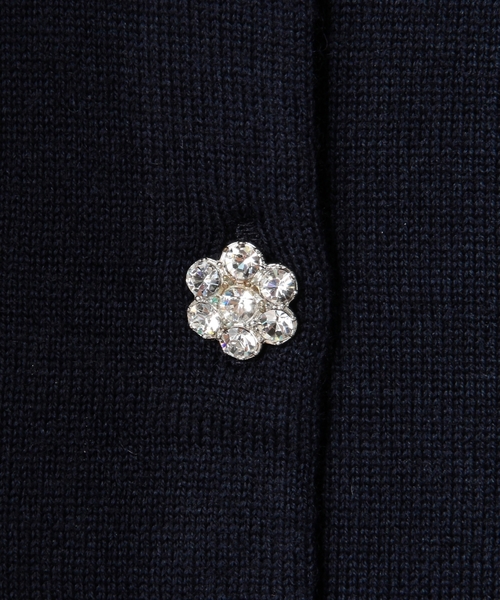 BEAUTY&YOUTH UNITED ARROWS（ビューティーアンドユースユナイテッドアローズ）の「BYTF ビジューボタンカーディガン　◆（カーディガン/ボレロ・レディース・ライトグレー/ベージュ/ネイビー・フリー）」の13枚目の写真