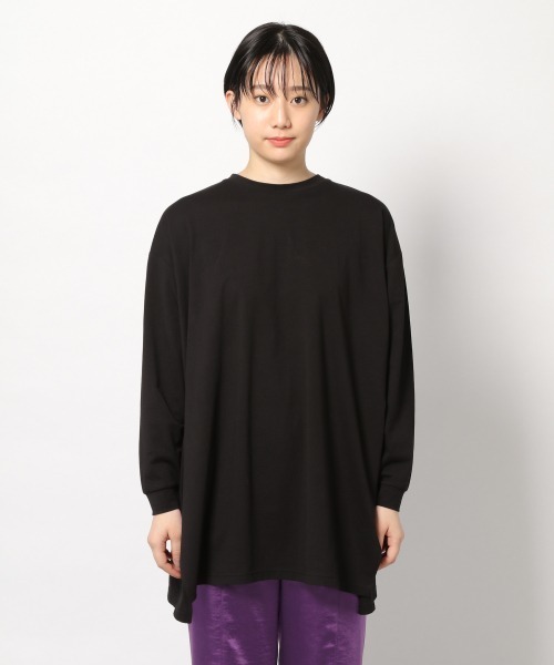 PAGEBOY（ページボーイ）の「サイドスリットBIGロンTEE（Tシャツ/カットソー・レディース・ブラック/オフホワイト/オレンジ・FREE）」の13枚目の写真