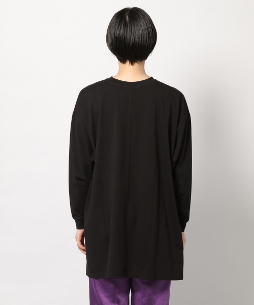 PAGEBOY（ページボーイ）の「サイドスリットBIGロンTEE（Tシャツ/カットソー・レディース・ブラック/オフホワイト/オレンジ・FREE）」の7枚目の写真