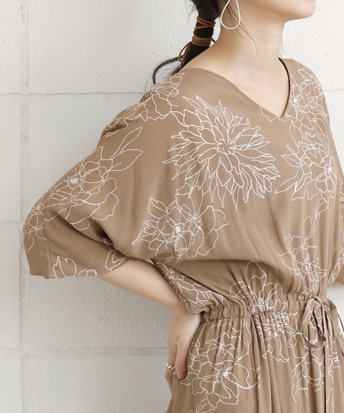 極美品♡ルネ♡フラワープリント　ワンピース 極美品 Rene（ルネ） フラワープリント ワンピース