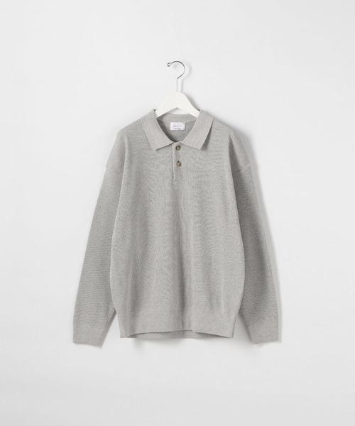Steven Alan(スティーブンアラン)の「<crepuscule × Steven Alan> KNIT POLOSHIRT/ポロシャツ □□(ポロシャツ・メンズ・ライトグレー/グレー・1/2)」の21枚目の写真