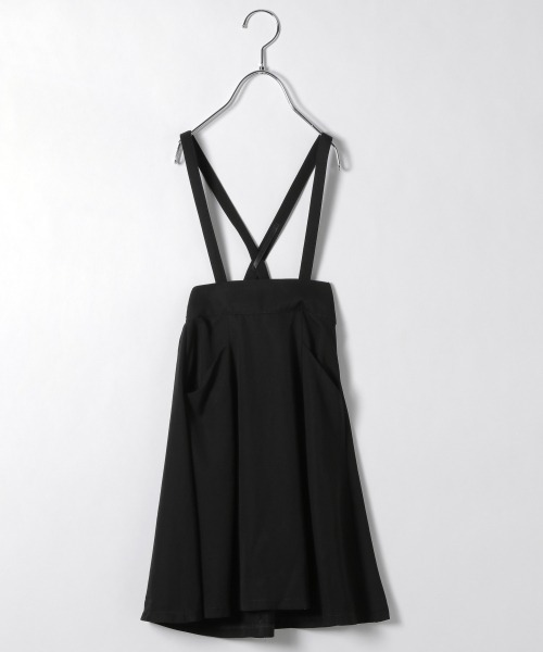 GLOBAL WORK(グローバルワーク)の「【キッズ】サス付きフレアスカート/873066(スカート・キッズ・ブラック/ベージュ・110cm/120cm/130cm/100cm/140cm)」の2枚目の写真