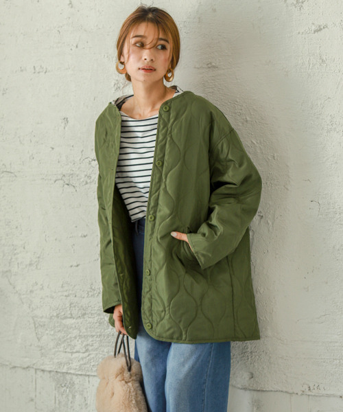 ノーカラーキルティングコート その他アウター Sugar Bisket シュガービスケット のファッション通販 Zozotown