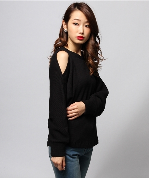 VENCEEXCHANGE（ヴァンスエクスチェンジ）の「オフショルプルオーバー（Tシャツ/カットソー・レディース・ブラック/その他/その他1/ホワイト/グレー/ネイビー・MEDIUM）」の3枚目の写真