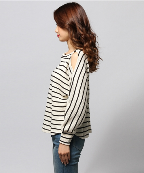 VENCEEXCHANGE（ヴァンスエクスチェンジ）の「オフショルプルオーバー（Tシャツ/カットソー・レディース・ブラック/その他/その他1/ホワイト/グレー/ネイビー・MEDIUM）」の8枚目の写真