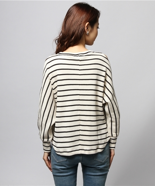 VENCEEXCHANGE（ヴァンスエクスチェンジ）の「オフショルプルオーバー（Tシャツ/カットソー・レディース・ブラック/その他/その他1/ホワイト/グレー/ネイビー・MEDIUM）」の9枚目の写真