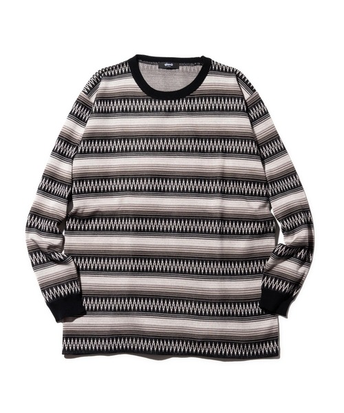 glamb(グラム)の「Ombre border knit / オンブレボーダーニット(ニット/セーター・メンズ・レッド/ブラック/ブルー・M/L/S)」の6枚目の写真