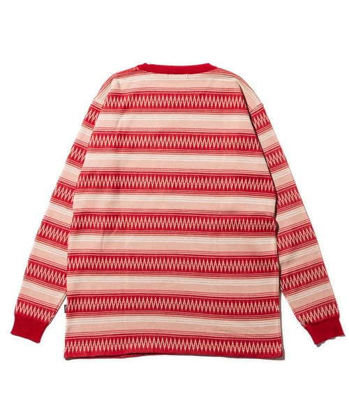 glamb(グラム)の「Ombre border knit / オンブレボーダーニット(ニット/セーター・メンズ・レッド/ブラック/ブルー・M/L/S)」の7枚目の写真