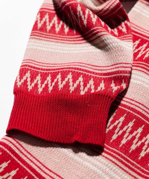 glamb(グラム)の「Ombre border knit / オンブレボーダーニット(ニット/セーター・メンズ・レッド/ブラック/ブルー・M/L/S)」の9枚目の写真