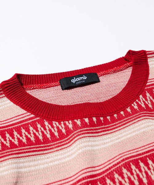 glamb(グラム)の「Ombre border knit / オンブレボーダーニット(ニット/セーター・メンズ・レッド/ブラック/ブルー・M/L/S)」の10枚目の写真