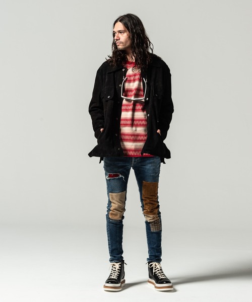 glamb(グラム)の「Ombre border knit / オンブレボーダーニット(ニット/セーター・メンズ・レッド/ブラック/ブルー・M/L/S)」の14枚目の写真