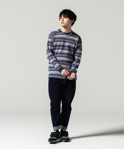 glamb(グラム)の「Ombre border knit / オンブレボーダーニット(ニット/セーター・メンズ・レッド/ブラック/ブルー・M/L/S)」の17枚目の写真
