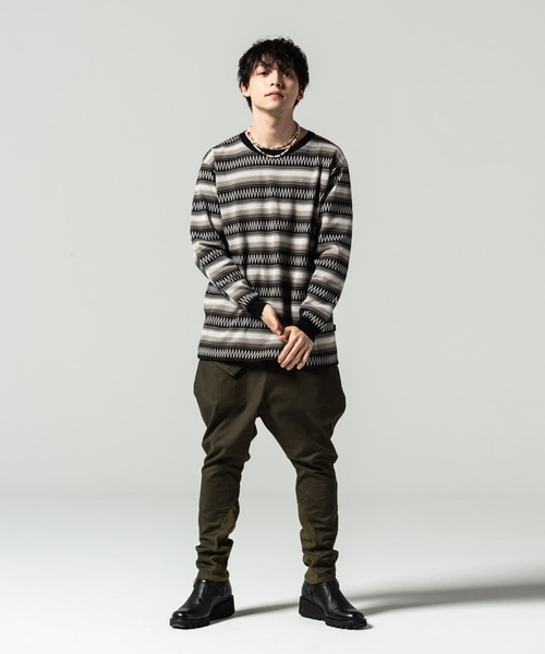 glamb(グラム)の「Ombre border knit / オンブレボーダーニット(ニット/セーター・メンズ・レッド/ブラック/ブルー・M/L/S)」の18枚目の写真