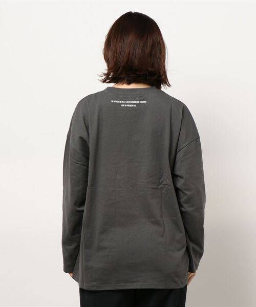 Mysa&Liina（ミーサリーナ）の「メッセージロゴプリント長袖Tシャツ（Tシャツ/カットソー・レディース・ベージュ/オフホワイト/ブラック・M）」の18枚目の写真