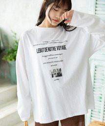 Mysa&Liina | メッセージロゴプリント長袖Tシャツ(Tシャツ/カットソー)