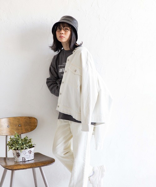 Mysa&Liina（ミーサリーナ）の「メッセージロゴプリント長袖Tシャツ（Tシャツ/カットソー・レディース・ベージュ/オフホワイト/ブラック・M）」の8枚目の写真