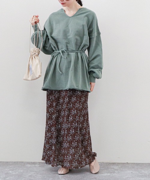 archives（アルシーヴ）の「楊柳フラワーミディフレアスカート（スカート・レディース・ブラック/ブラウン/オフホワイト/グリーン・MEDIUM）」の13枚目の写真