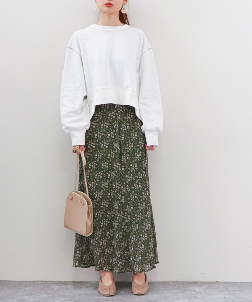 archives（アルシーヴ）の「楊柳フラワーミディフレアスカート（スカート・レディース・ブラック/ブラウン/オフホワイト/グリーン・MEDIUM）」の10枚目の写真