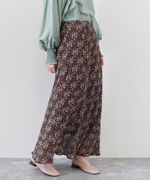 archives（アルシーヴ）の「楊柳フラワーミディフレアスカート（スカート・レディース・ブラック/ブラウン/オフホワイト/グリーン・MEDIUM）」の16枚目の写真