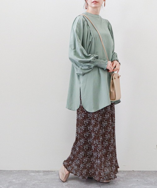 archives（アルシーヴ）の「楊柳フラワーミディフレアスカート（スカート・レディース・ブラック/ブラウン/オフホワイト/グリーン・MEDIUM）」の15枚目の写真